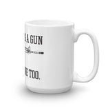 If Evil Has A Gun I Want One Too Mug - Flag and Cross