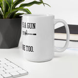 If Evil Has A Gun I Want One Too Mug - Flag and Cross