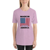 Made In America Short-Sleeve Unisex T-Shirt - Flag and Cross