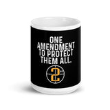 One Amendment to Protect Them All Ceramic Mug - Flag and Cross