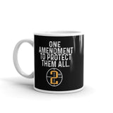 One Amendment to Protect Them All Ceramic Mug - Flag and Cross