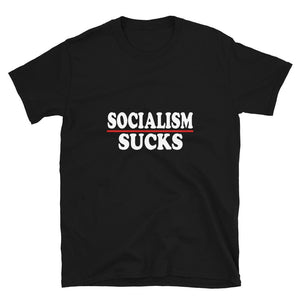 Socialism Sucks T-Shirt - Flag and Cross