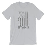 Stand For The Flag Short-Sleeve Unisex T-Shirt - Flag and Cross