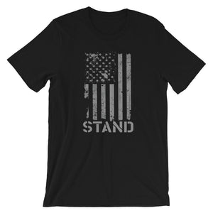 Stand For The Flag Short-Sleeve Unisex T-Shirt - Flag and Cross