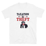Taxation Is Theft T-Shirt - Flag and Cross